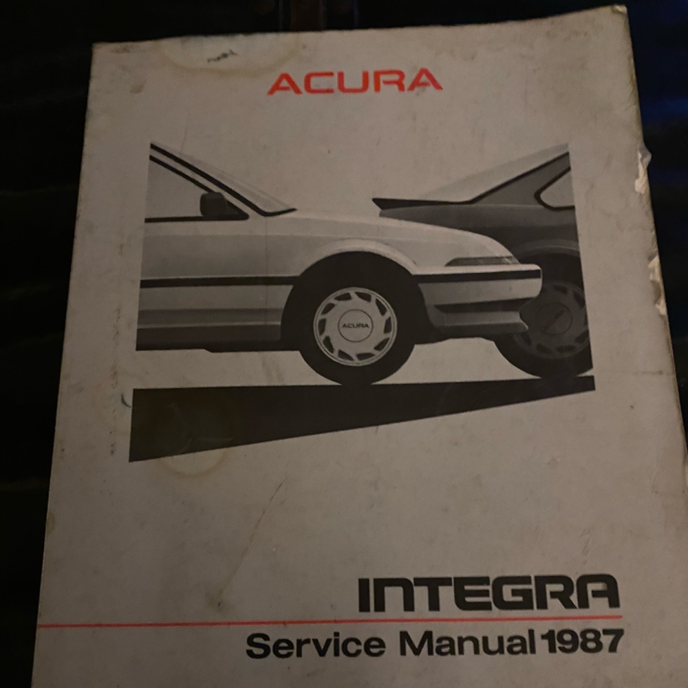 1987 Acura Integra Service Manual vintage